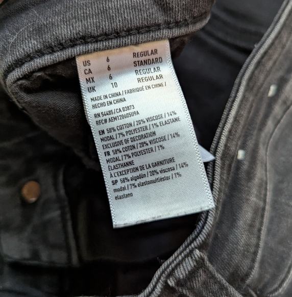 American Eagle Outfitters Gray Distressed Ankle Jeans Size 6 Regular - Picture 6 of 7